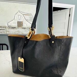 Lauren Ralph Lauren Black and Gold Tote